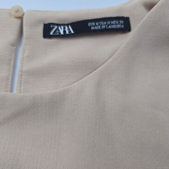 Zara -1612 Front Knotted Sleeveless Blouse in Pink Blush Women's Medium - Picture 4 of 7